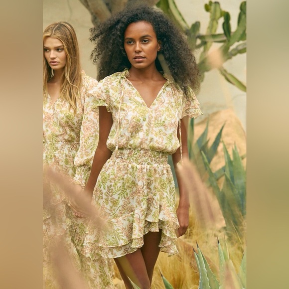 MISA Los Angeles Maia Dress Color: Green Goddess - Picture 4 of 13